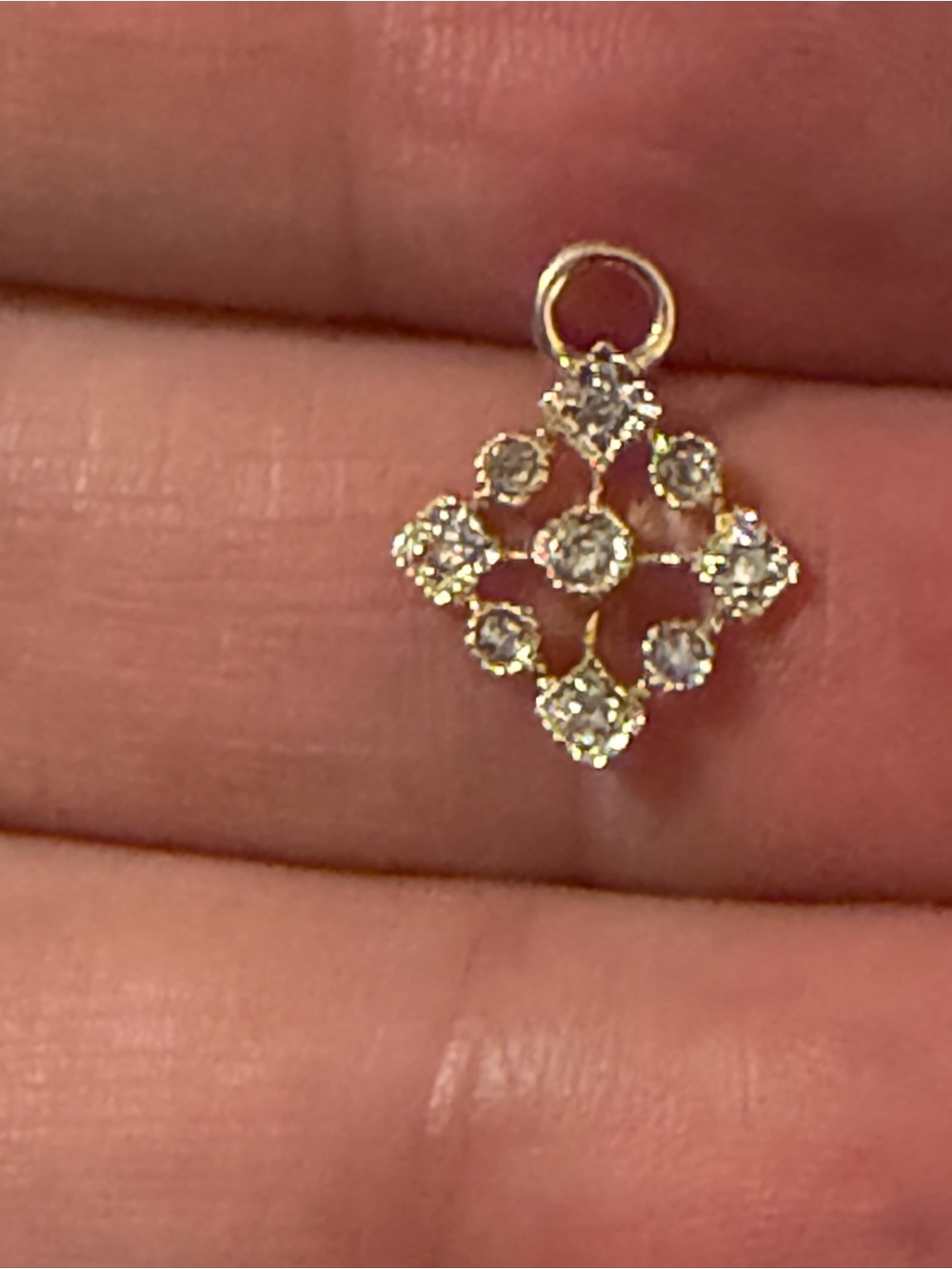 14 K YG Diamond Charm Pendant - Women Jewelry